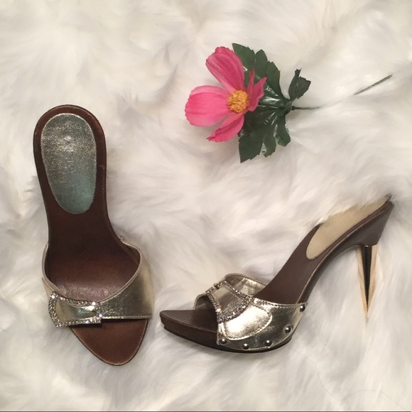 Aldo Shoes - Aldo Kacy peep toe crystal embellished heels